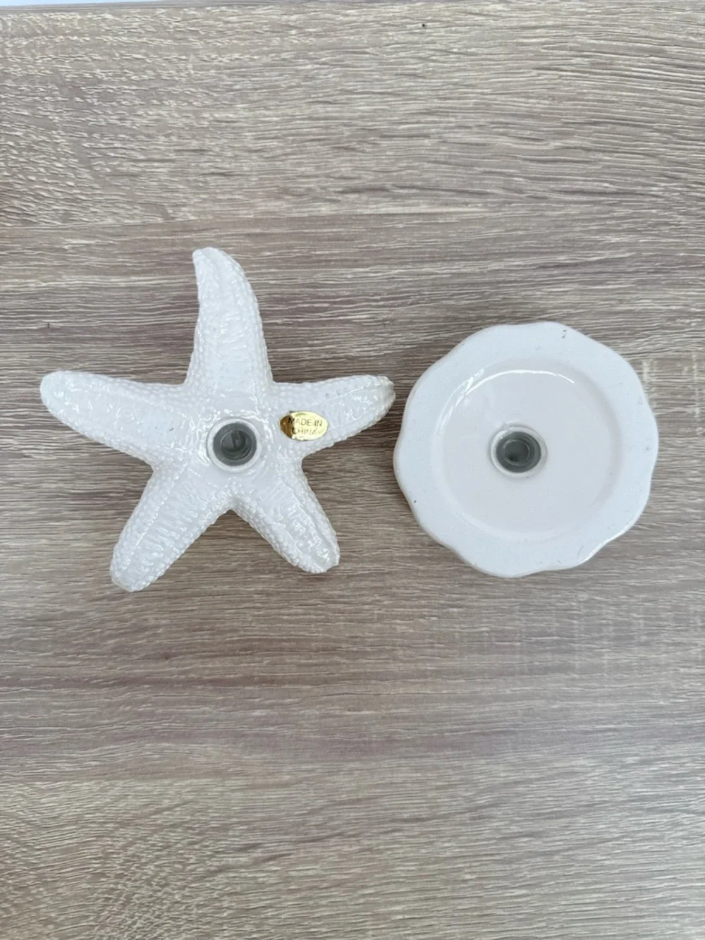 Salt & Pepper Shakers Cape Shore Starfish Sand Dollar Set Ceramic Connecticut CT